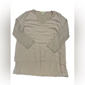 MICHAEL Michael Kors Blush Pink Nude Long Sleeved Layered Blouse